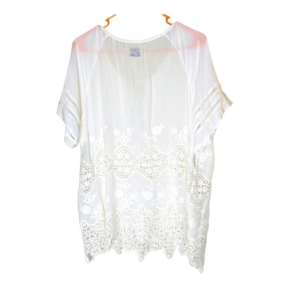 Show Me‎ Your Mumu White Top W:open Lace Size Large
